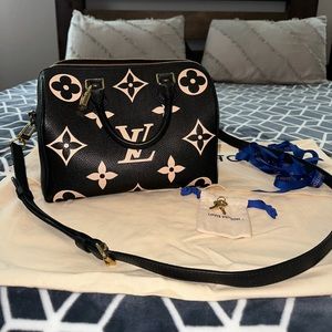 Louis Vuitton Black Leather Speedy